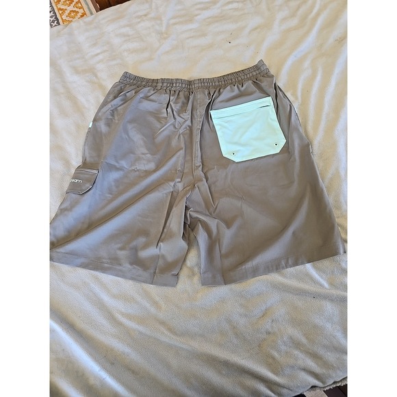 Downstream Men's Uni StreamLine Tech Shorts Gray‎ Drawstring Pockets Fishing L - Picture 10 of 14